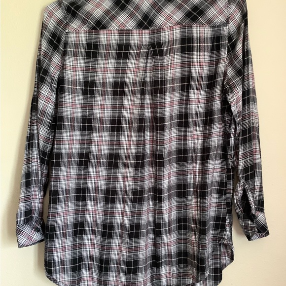 Boston Traders black/red/white Plaid button up Shirt large - Picture 5 of 10